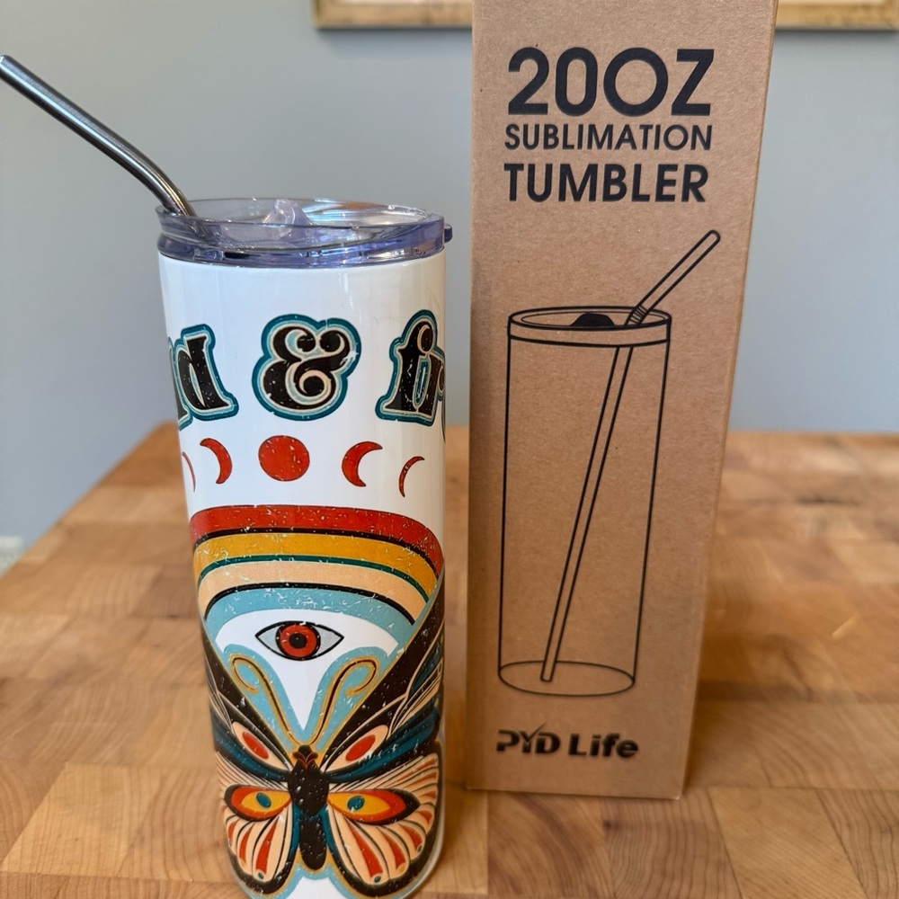 Colorful Butterfly Tumbler - 20oz